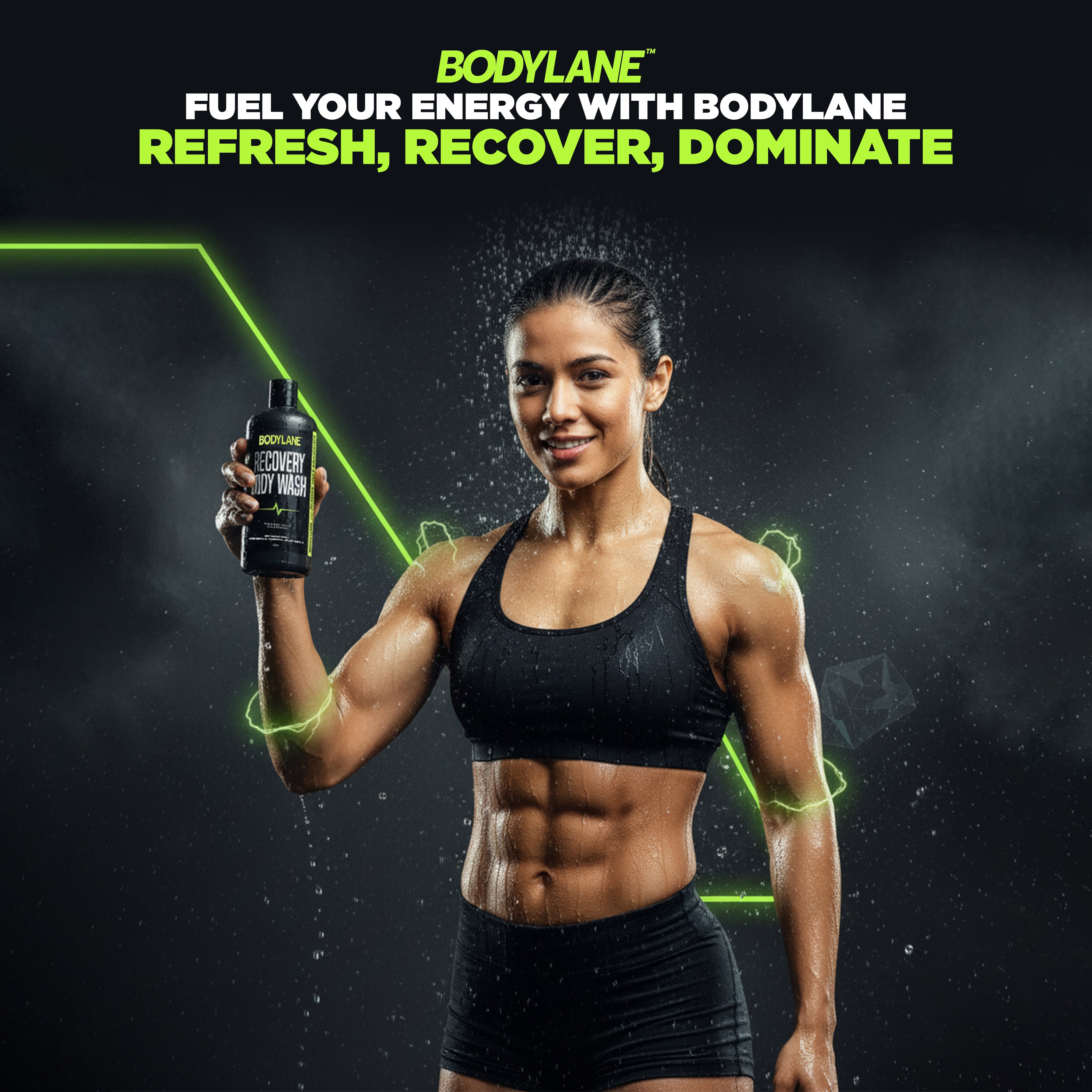 Bodylane Performance Recovery Body Wash – Post-Workout Muscle Soothe & Sweat Itch Relief (200ml)