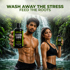 BODYLANE SHAMPOO WITH NATURE AND MALE FEMALE MODEL