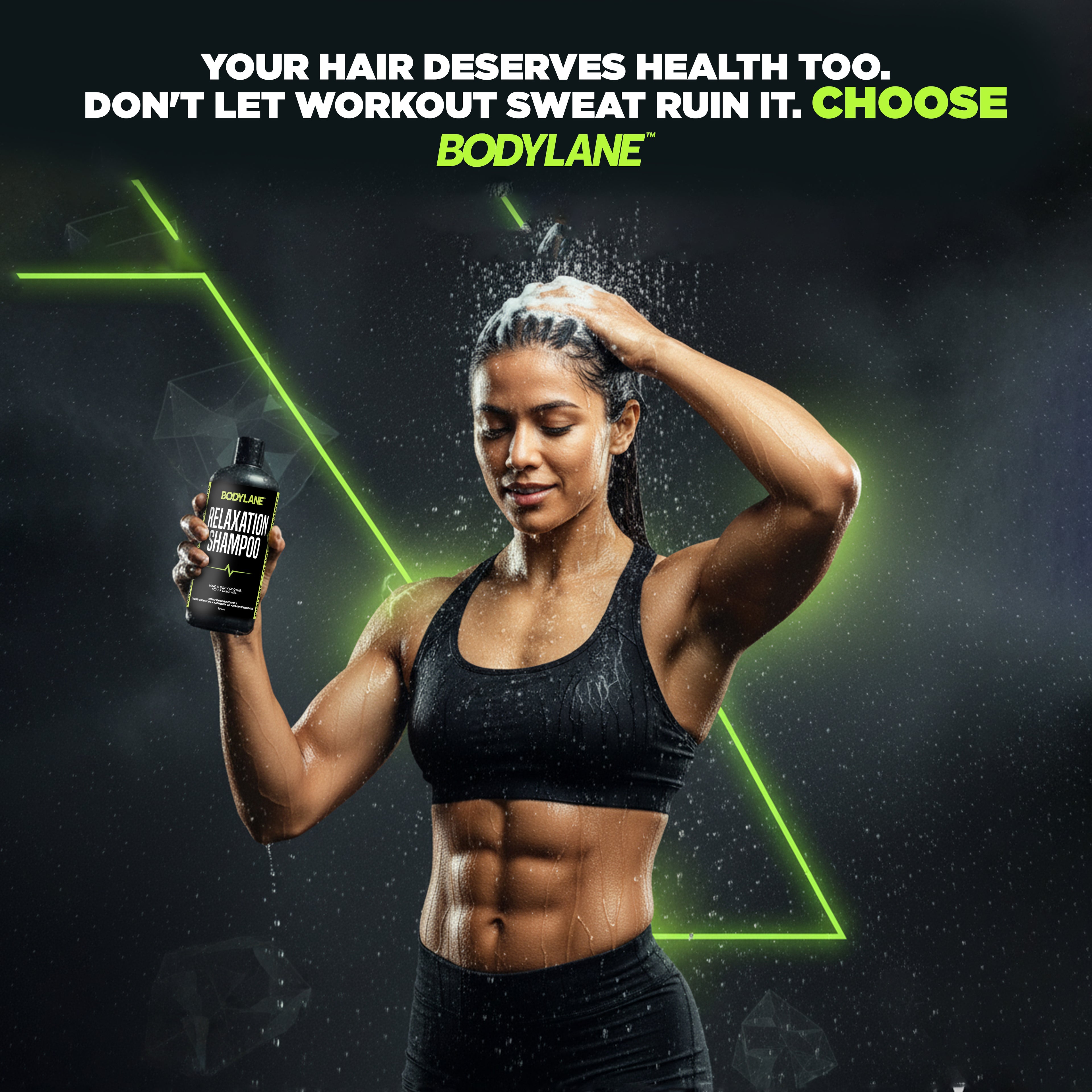 Bodylane Shampoo with Bergamot for advanced sweat odour neutralization after workout