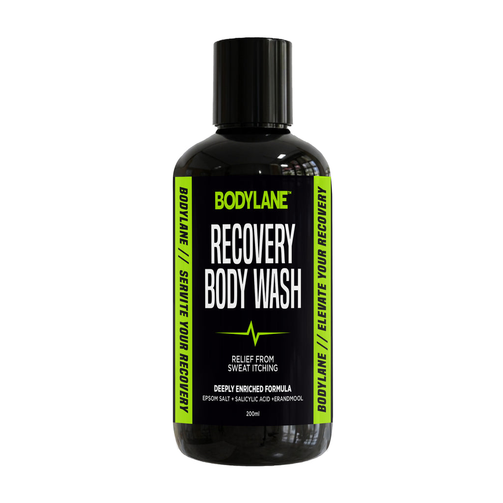 Bodylane Performance Recovery Body Wash - Targeted Sweat Itch Relief and Muscle Soothe Formula