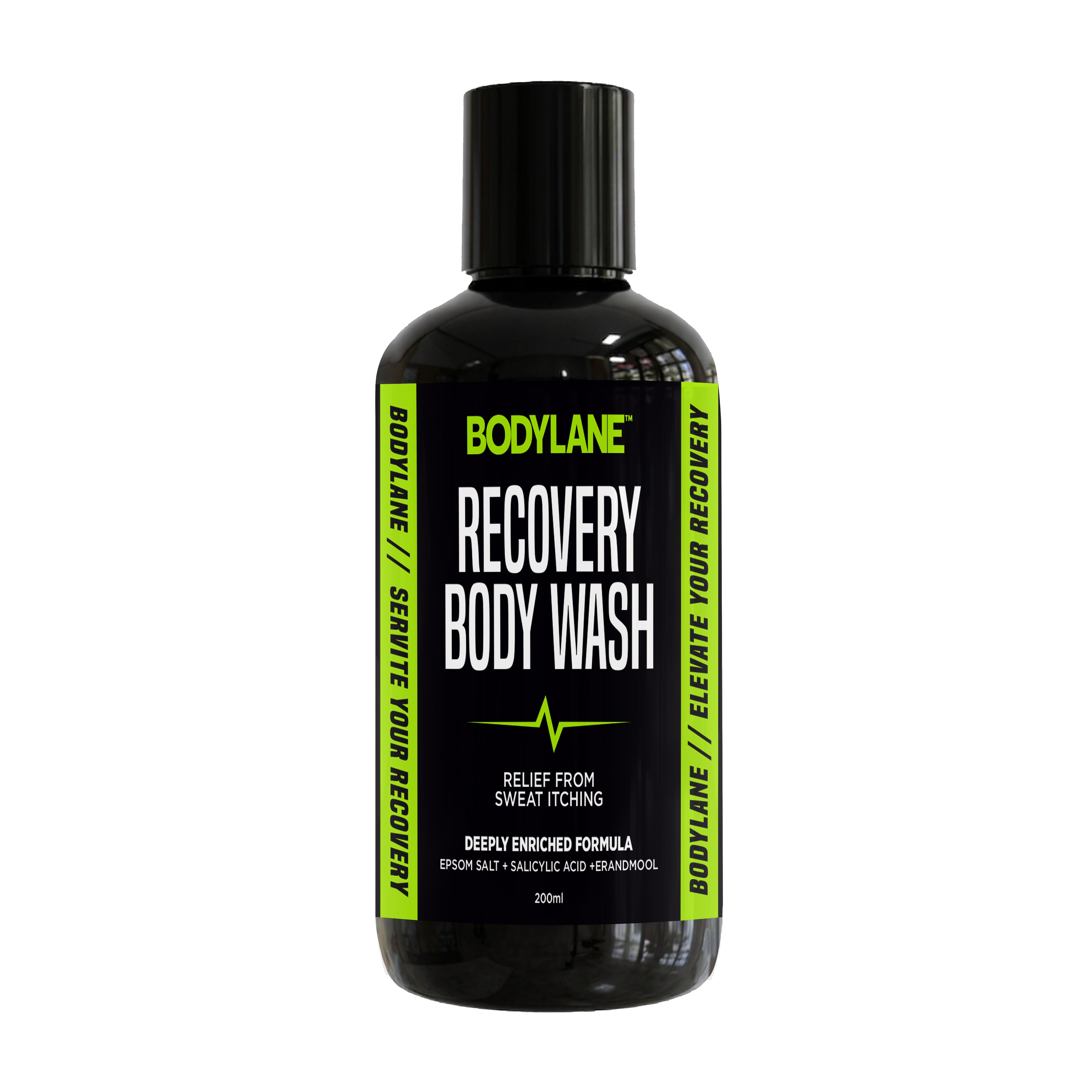 Bodylane Performance Recovery Body Wash - Targeted Sweat Itch Relief and Muscle Soothe Formula