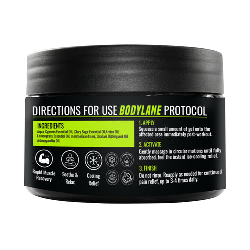 Bodylane Post Workout Protocol - How to Apply and Activate Gel for Cooling Muscle Recovery