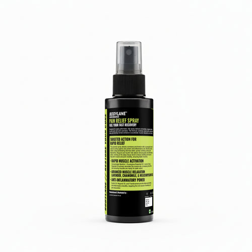 Bodylane Spray - Fast Pain Relief for Knee and Leg Joints in Male Bodybuilder