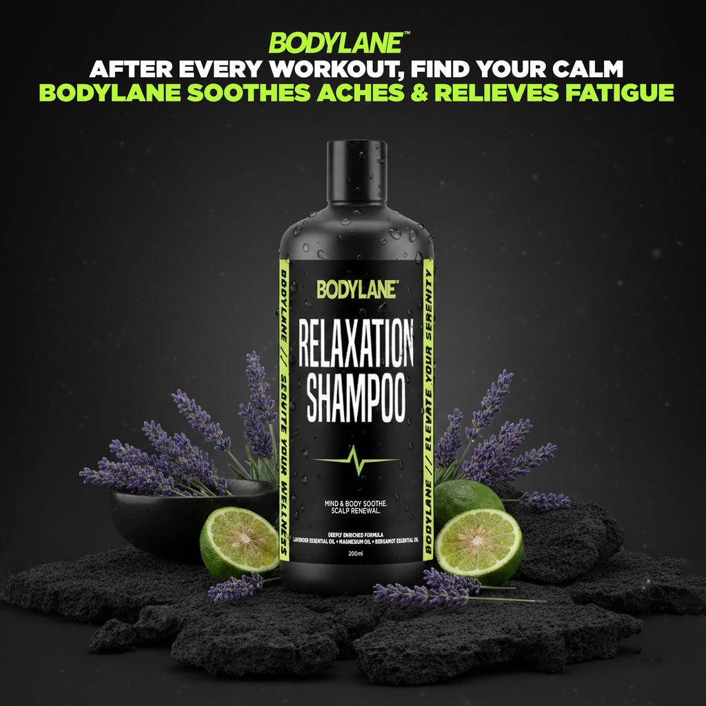 Anti-stress relaxation shampoo to promote deep restorative rest after gym