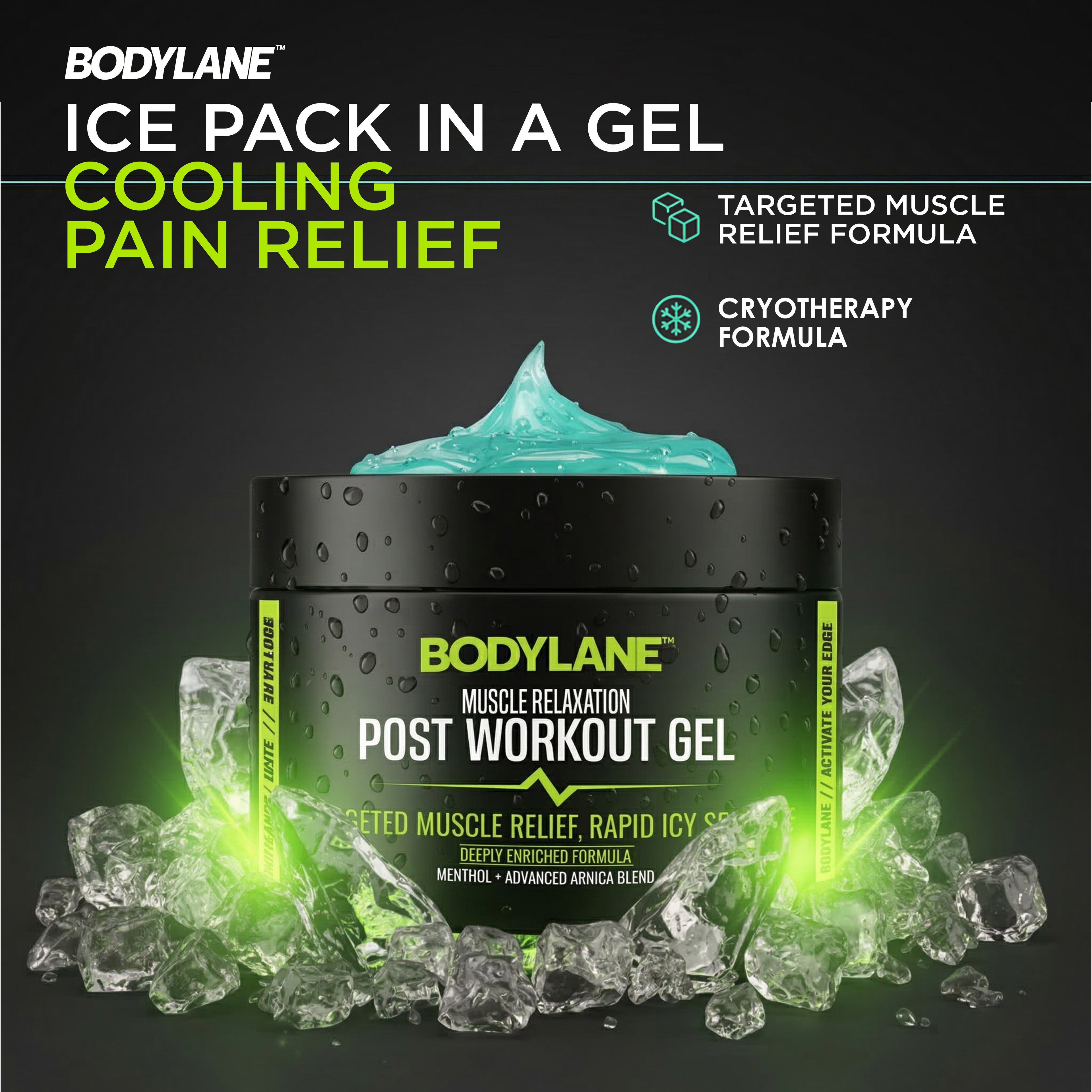 Best Natural Ingredients for Bodylane Post Workout Gel including Menthol and Advanced Arnica Blend