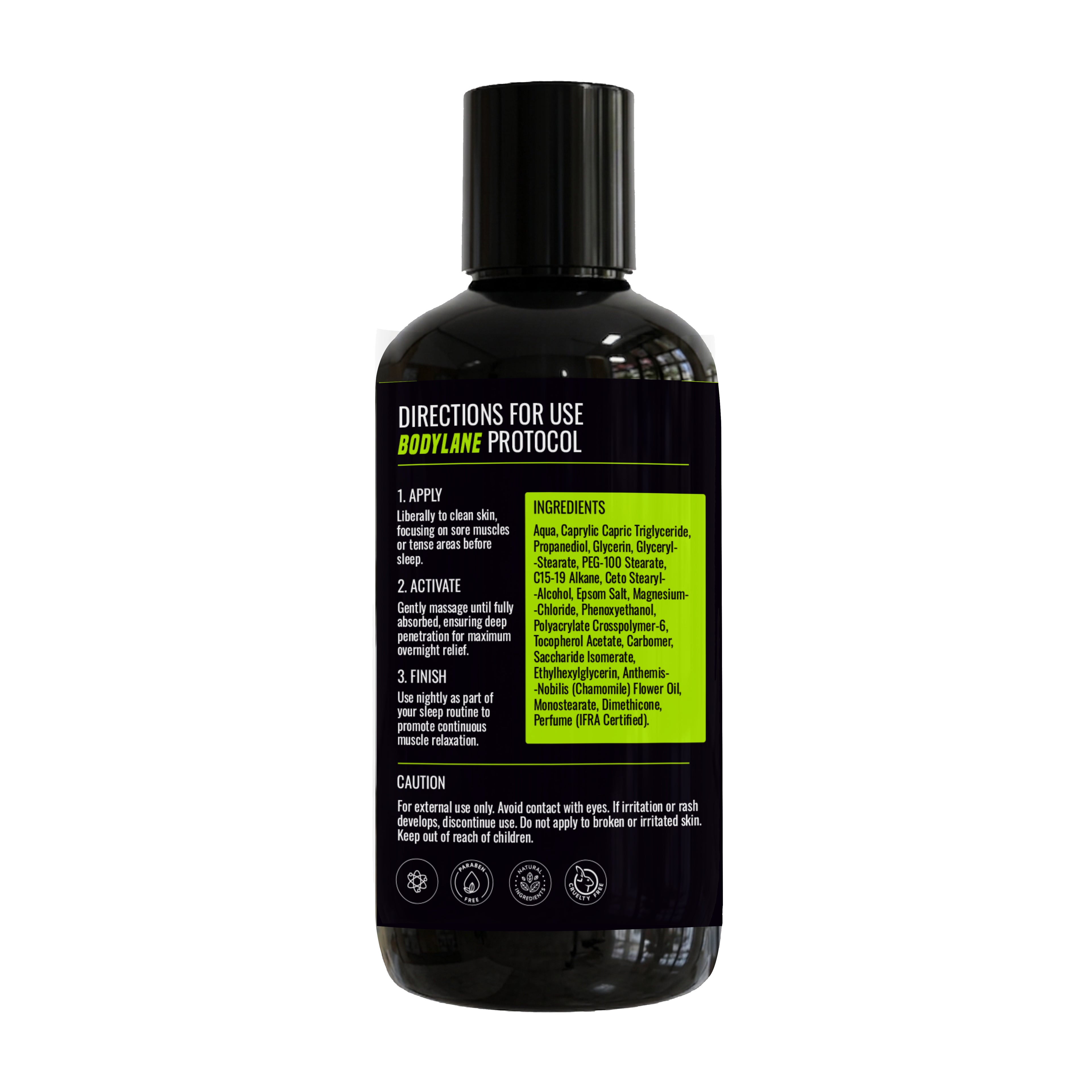 Nighttime recovery lotion with Chamomile flower oil to provoke good sleep