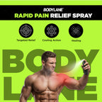 Side view of Athlete using Bodylane Pain Relief Spray for Arm Muscle and Joint Soothe