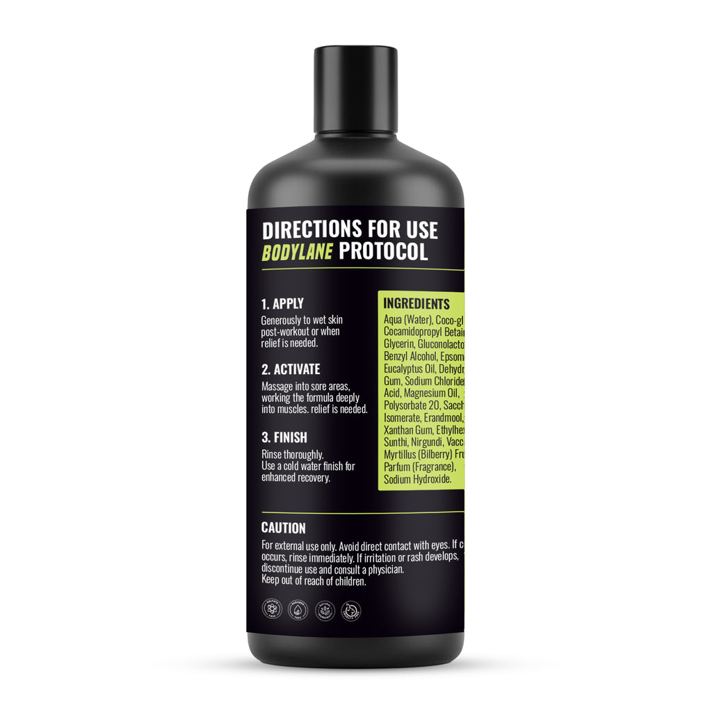 Bodylane Performance Recovery Body Wash – Post-Workout Muscle Soothe & Sweat Itch Relief (200ml)